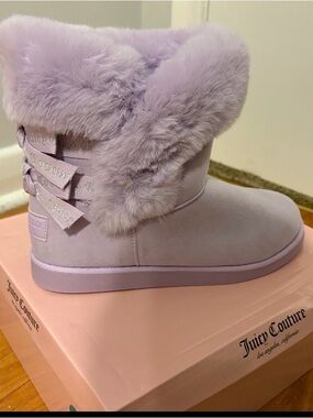 Juicy Couture Light Purple Faux Fur Boots